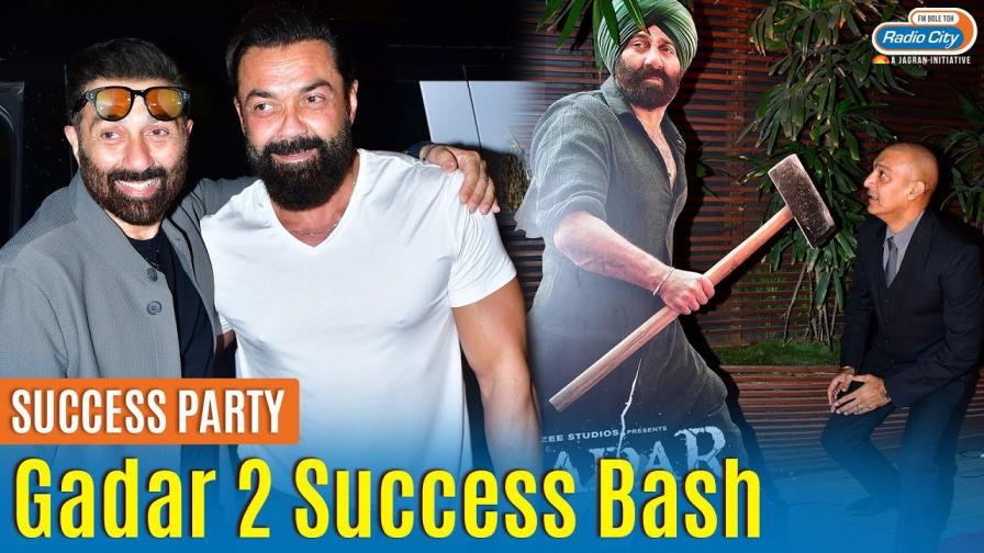 Sunny Deol And Bobby Deol Pose For Photographers During The Gadar 2 Success Celebration